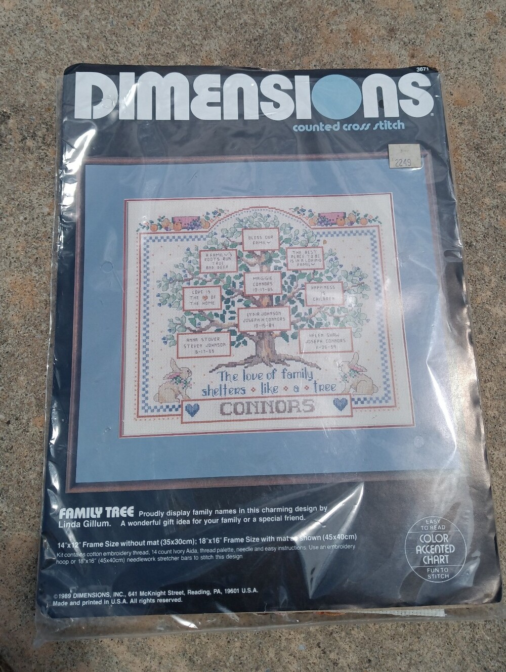 Dimensions Family Tree Counted Cross Stitch Kit You Are